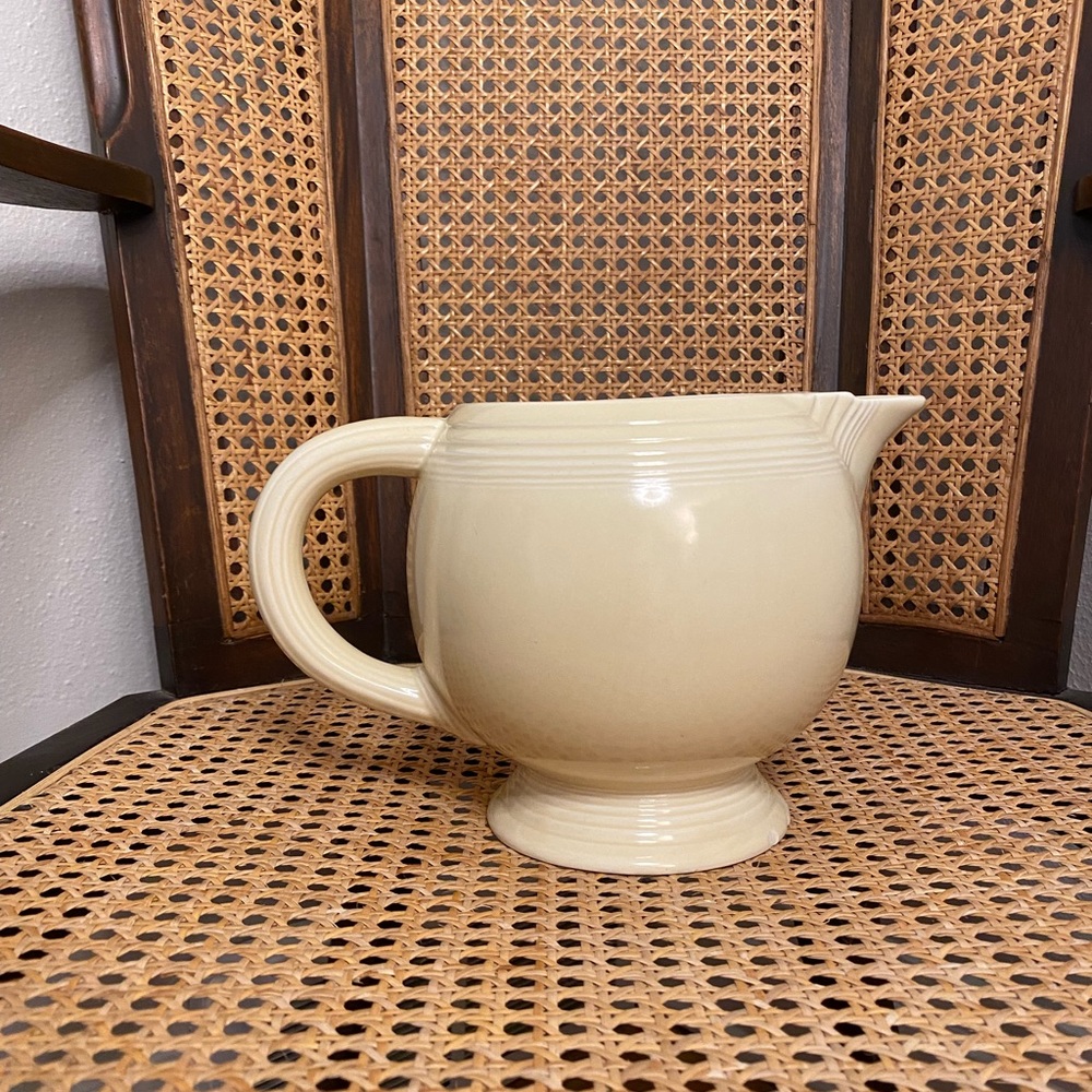 Vintage Fiesta Ice Lip Pitcher in ivory